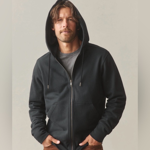 NWOT American Giant Men's Heavyweight Full Zip Hoodie in Black. Size S - Picture 2 of 16